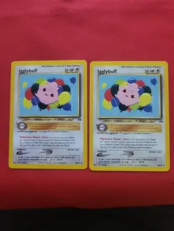 Pokemon: Igglybuff #40/75 Neo Discovery 2001 Vintage Non-holo - MP - L49 (2) - Image 1