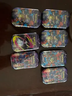 7 Pokemon Sealed Tins 2 Packs In Each Destine Rivals & Mega Evolution - Image 1
