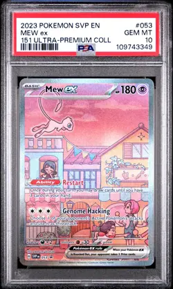 2023 POKEMON SVP EN-SV BLACK STAR PROMO 151 ULTRA-PREM COLL #053 MEW EX PSA 10 - Image 1