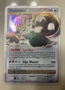 Pokemon TCG Regigigas LV. X Stormfront Holographic Rare 100/100 - Image 1