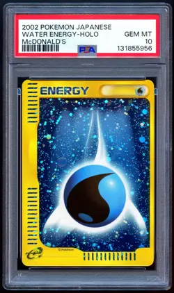 Pokemon 2002 Japanese PSA 10 Water Energy Holo Mcdonalds Promo E Series - Image 1