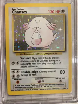 Pokemon TCG Base Set Unlimited Holo Chansey 3/102 CGC Near Mint + 7.5 - Image 3