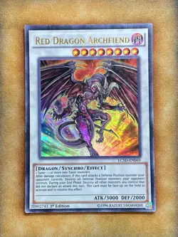 Yugioh Red Dragon Archfiend LC5D-EN069 Ultra Rare 1st Ed LP - Image 1