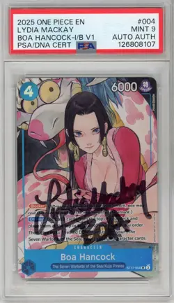 PSA MT 9 Signed Lydia Mackay Boa Hancock (Illustration Box Vol.1) ST17-004 Promo - Image 1