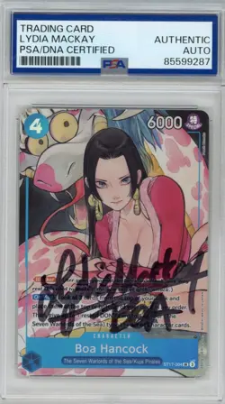 PSA AUTO Signed Lydia Mackay - Boa Hancock (Illustration Box Vol.1) ST17-004 - Image 1