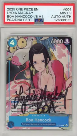 PSA MINT 9 Signed Lydia Mackay 'Boa Hancock' (Illustration Box Vol.1) ST17-004 - Image 1