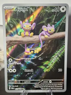 Aipom Paradox Rift Illustration Rare 211/182 - Pokemon TCG - Near Mint (NM) - Image 1