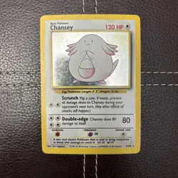 Pokemon TCG - Chansey - 3/102 - Unlimited Base Set - MP/LP Holo Rare (1999) - Image 1