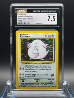 CGC 7.5 NEAR MINT+ ✨ - Chansey 003/102 Base Set Holo - 1999 Pokemon - Image 1