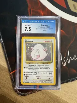 Pokemon CGC 7.5 Chansey Holo - Base Set Unlimited 3/102 - Image 1