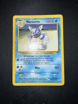 1999 Pokemon TCG Wartortle Base Set 42/102 Regular Unlimited Non-Holo. NM/LP - Image 1