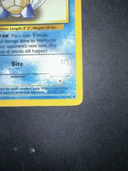 1999 Pokemon TCG Wartortle Base Set 42/102 Regular Unlimited Non-Holo. NM/LP - Image 4