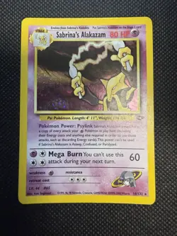 Pokemon Alakazam Holo Rare TCG Gym Challenge Card 16/132 Sabrina's Alakazam - Image 2