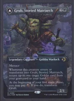 MTG - FOIL BORDERLESS Grub, Storied Matriarch #289 Lorwyn Eclipsed - Image 1