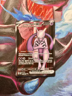 Pokemon Card- Team Rocket's Mewtwo ex SV10: Destined Rivals #213/182 - Image 1
