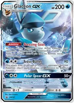 Glaceon GX - SM147 - Pokemon Sun & Moon Promo Ultra Rare Card NM - Image 1