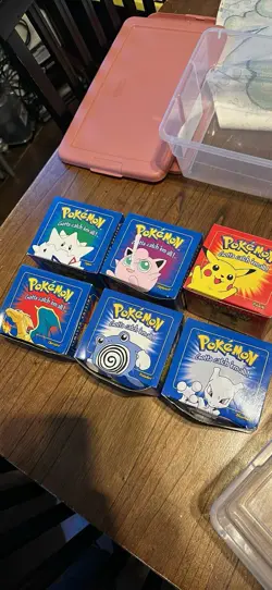 RARE COLLECTABLE POKEMON 1999 limited ed. trading 23k gold plated cards SET of 6 - Image 1