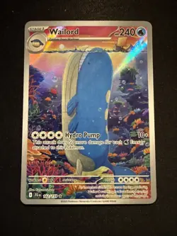Wailord Full Art Secret Rare Journey Together 162/159, NM Pokemon Card - Image 1