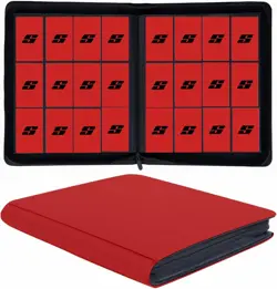 12 Pocket 720 Pockets Trading Card Binder, Ringless Side Loading Card Holder Alb - Image 1