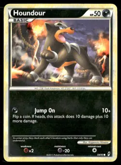 2011 Call of Legends Set Pokemon Card 059 Houndour LP - Image 1