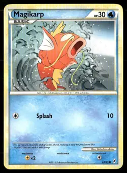 2011 Call of Legends Set Pokemon Card 061 Magikarp LP - Image 1