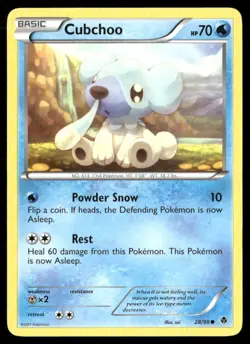 2011 Emerging Powers Set Pokemon Card 28 Cubchoo LP - Image 1