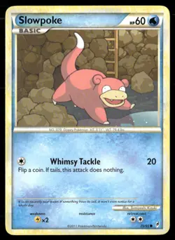 2011 Call of Legends Set Pokemon Card 070 Slowpoke LP - Image 1