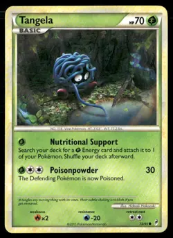 2011 Call of Legends Set Pokemon Card 072 Tangela LP - Image 1