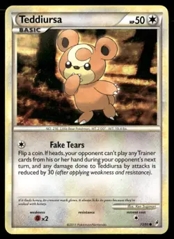 2011 Call of Legends Set Pokemon Card 073 Teddiursa LP - Image 1