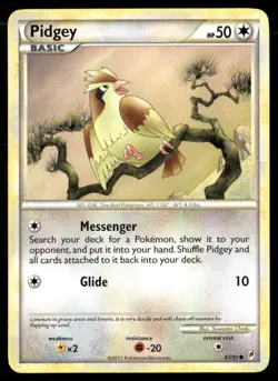 2011 Call of Legends Set Pokemon Card 067 Pidgey LP - Image 1