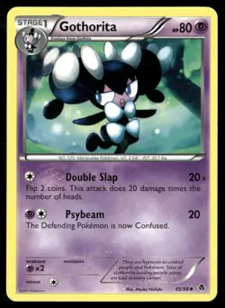 2011 Emerging Powers Set Pokemon Card 45 Gothorita LP - Image 1
