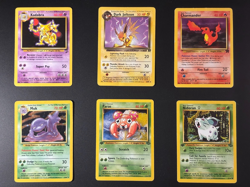 Vintage WOTC Pokemon Card Lot - 6 Cards (Fossil, Team Rocket, 1st Edition) - Image 1