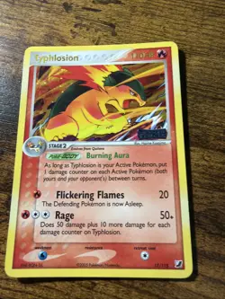 2005 Pokemon Card Typhlosion Ex Unseen Forces 17/115 Golden Sky Theme Deck - Image 1