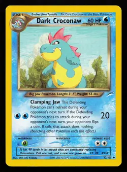 Dark Croconaw 32/105 Uncommon Neo Destiny Pokemon Card - Image 1