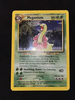 Pokemon TCG Meganium Neo Genesis Holo Rare Card #11/111 LP/Excellent Condition - Image 2