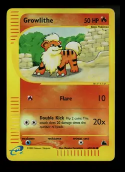 Growlithe 62/144 Skyridge 2003 Reverse Holo Pokemon Card TCG - Image 1