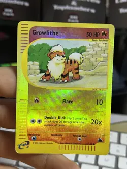 Growlithe 62/144 Skyridge 2003 Reverse Holo Pokemon Card TCG - Image 3