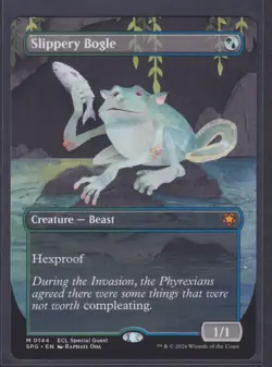 MTG - BORDERLESS Slippery Bogle #144 Special Guests - Lorwyn Eclipsed - Image 1