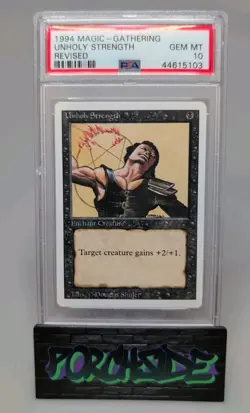1994 Revised Magic the Gathering Unholy Strength PSA 10 - Image 1