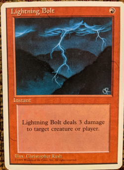 MTG Lightning Bolt Alternate 4th Edition Regular Common - Image 2