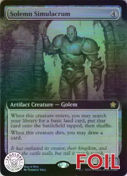 MTG Solemn Simulacrum (Extended Art) (729) | NM Foil | Buy-A-Box Promos {BABP} - Image 1