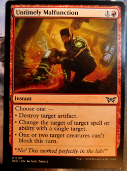 MTG - Untimely Malfunction - Duskmourn: House of Horror Regular (Unplayed) - NM - Image 1