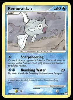 2007 Mysterious Treasures Set Pokemon Card 095 Remoraid LP - Image 1