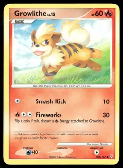 2009 Platinum - Supreme Victors Set Pokemon Card 108 Growlithe HP - Image 1
