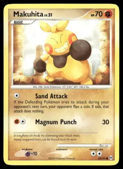 2009 Platinum - Arceus Set Pokemon Card 068 Makuhita HP - Image 1
