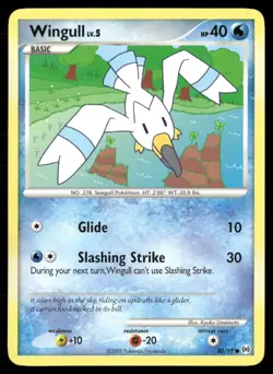 2009 Platinum - Arceus Set Pokemon Card 080 Wingull LP - Image 1