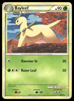 2011 Call of Legends Set Pokemon Card 040 Bayleef LP - Image 1