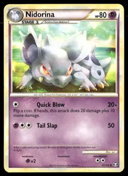 2010 HS Triumphant Set Pokemon Card 045 Nidorina LP - Image 1