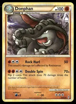 2011 Call of Legends Set Pokemon Card 042 Donphan LP - Image 1