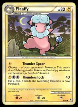 2011 Call of Legends Set Pokemon Card 043 Flaaffy LP - Image 1
